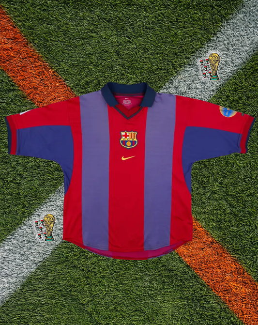 FC Barcelona 1998–99 Home Rivaldo #10 – Nike Blaugrana Classic Football Shirt