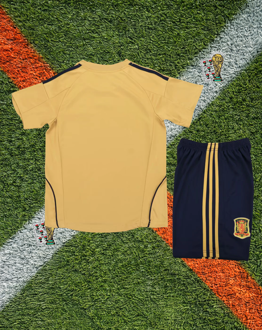 Spain 2008 Away Euro Jersey – Champions Edition- Kids Edition