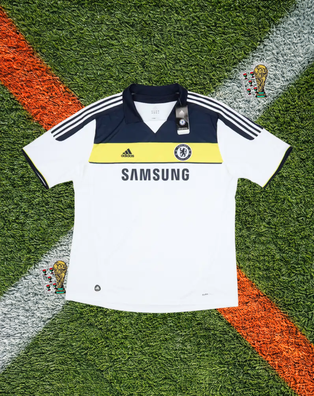 Chelsea Classic Football Shirt 2011–2012 Third Jersey – Drogba #11 – Adidas White Samsung