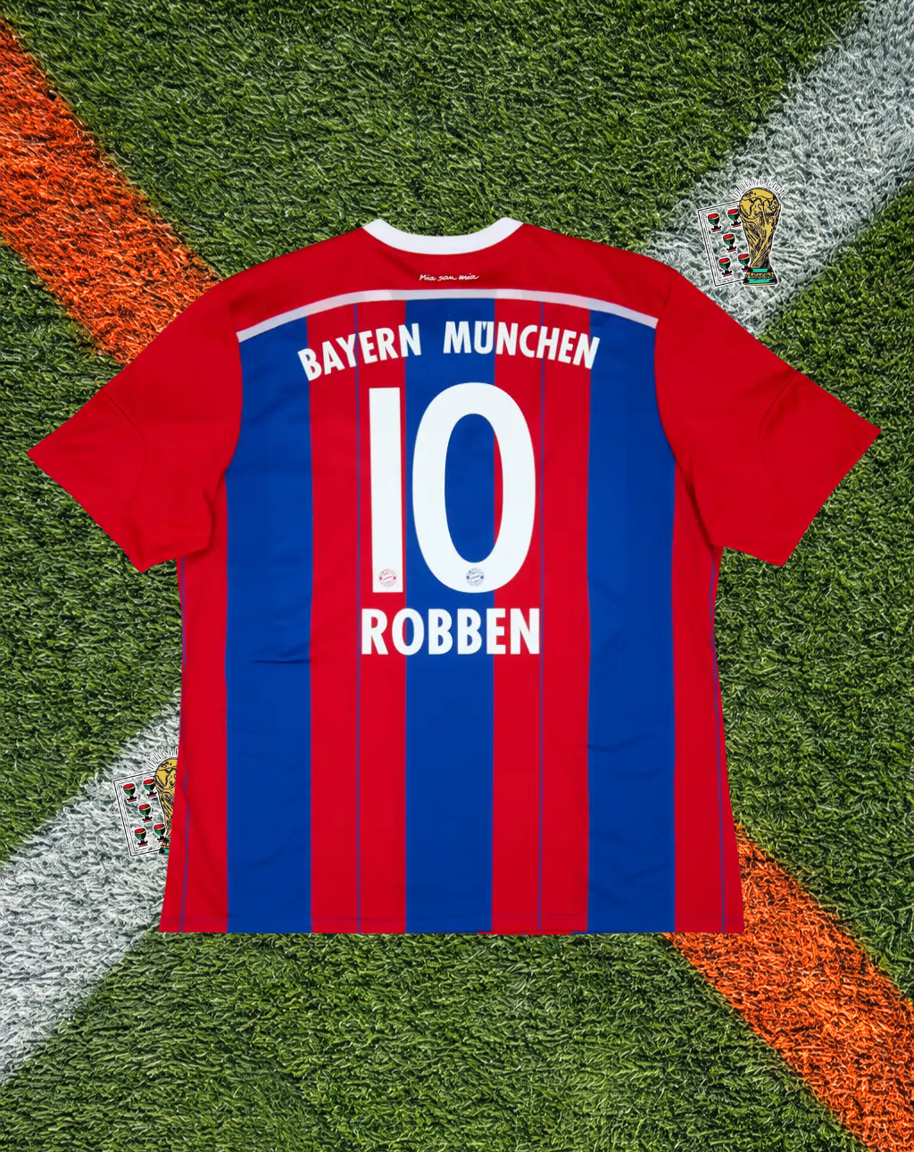 FC Bayern Munich 2014-15 Home Jersey – Robben #10 – "Blue & Red" Stripes