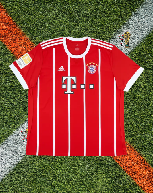 FC Bayern Munich 2017-18 Home Jersey – James #11 – "Classic Pinstripe" Edition
