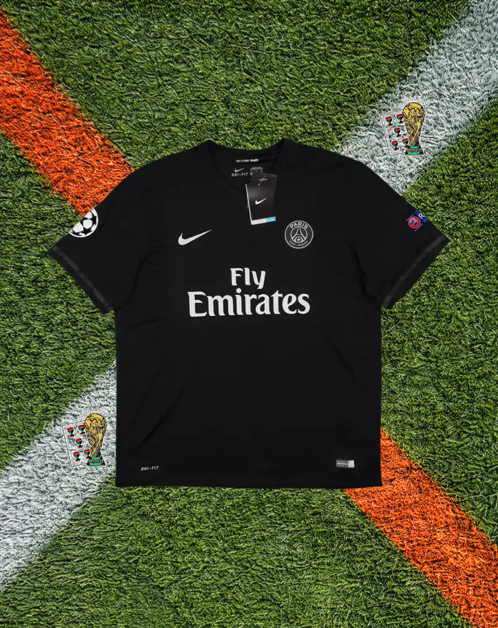 Paris Saint-Germain 2015/16 Third Jersey- Di María #11 – Black Nike Fly Emirates
