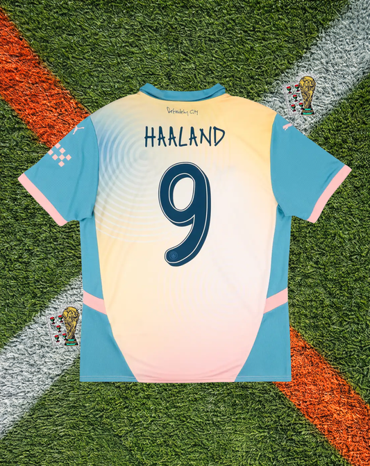 Manchester City 2024-25 Definitely City Fourth Jersey – Haaland #9 – Puma x OASIS