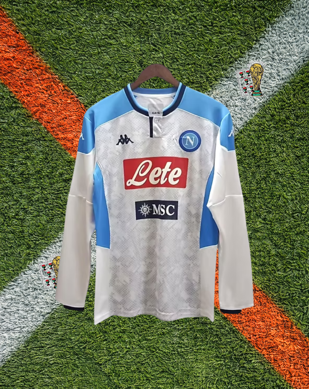 SSC Napoli 2019-2020 Third Jersey – Kappa "White Camo" Long Sleeve Edition