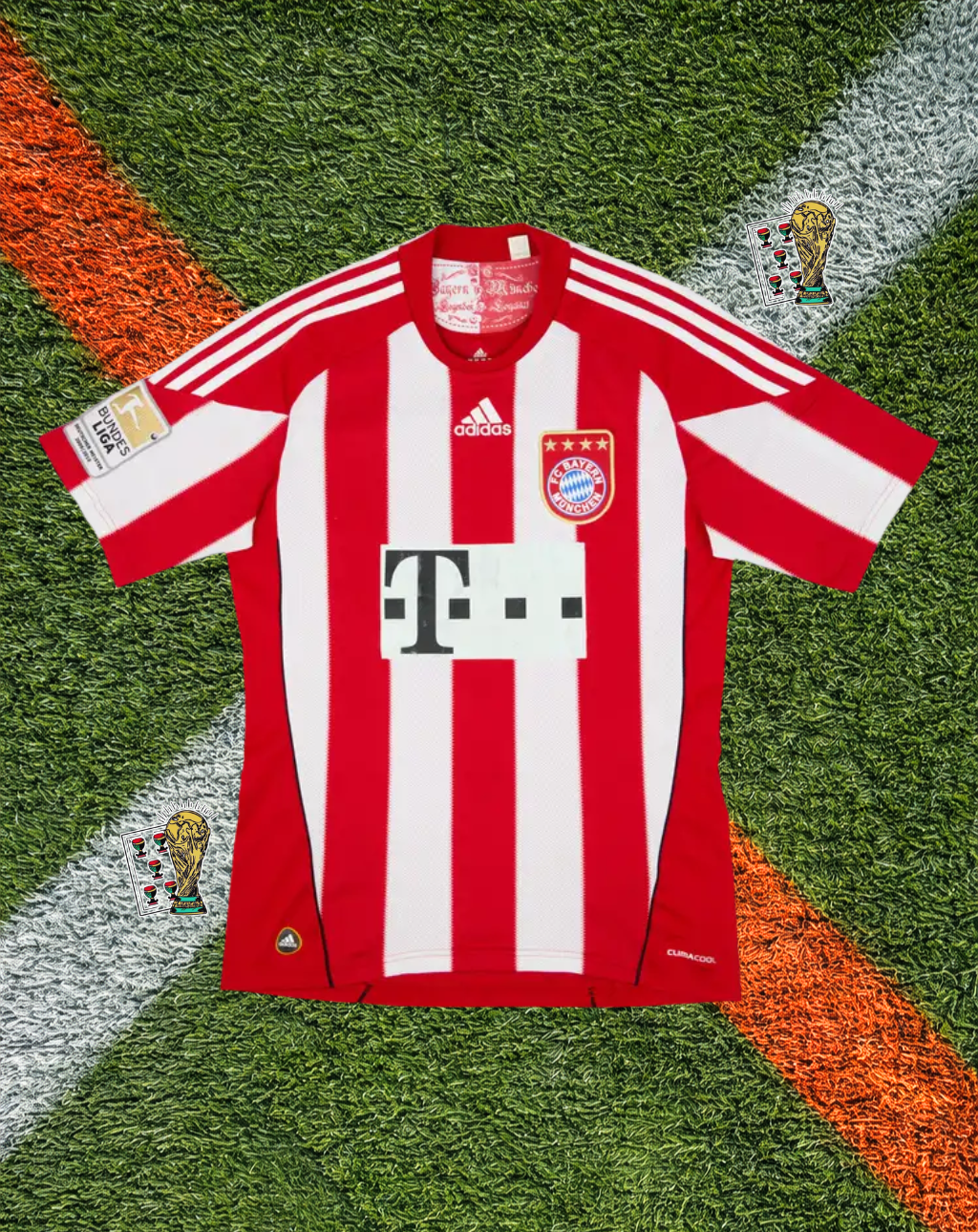 FC Bayern Munich 2010-11 Home Jersey – Robben #10 – "Centenary Stripes" Retro