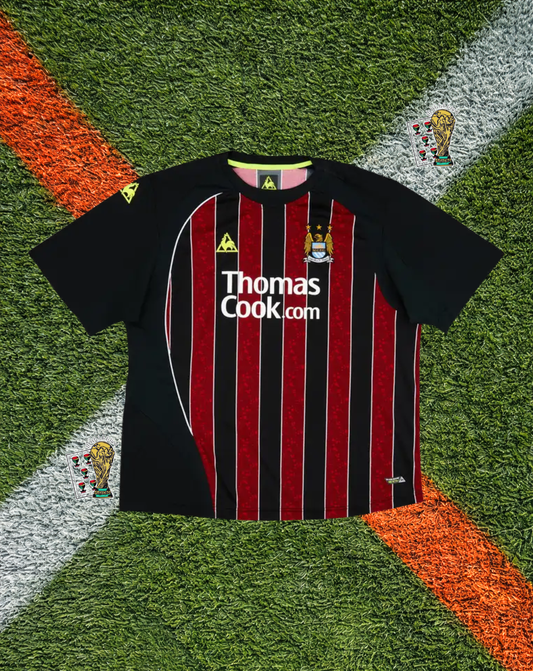 Manchester City 2008-09 Away Jersey – Elano #11 – Le Coq Sportif Pinstripe
