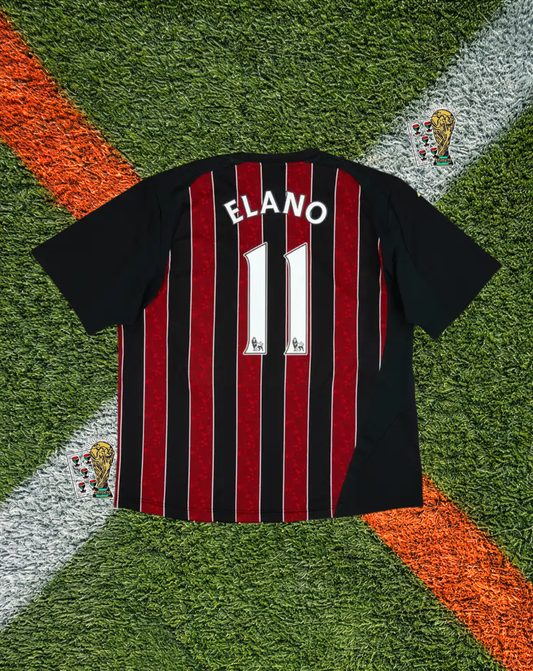 Manchester City 2008-09 Away Jersey – Elano #11 – Le Coq Sportif Pinstripe