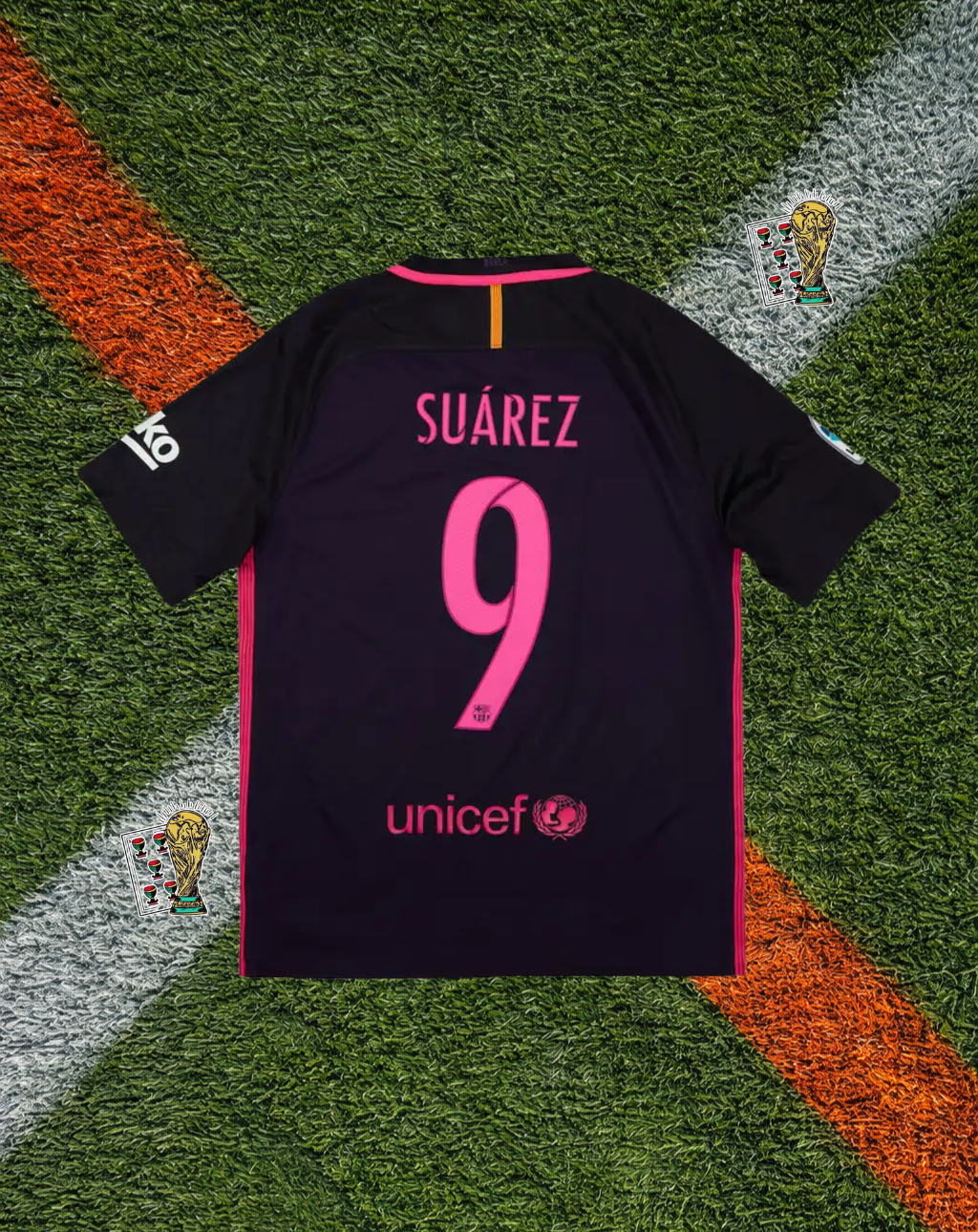 FC Barcelona 2016–17 Away Messi #10 – Nike Turquoise Classic Football Shirt Qatar Airways Vintage