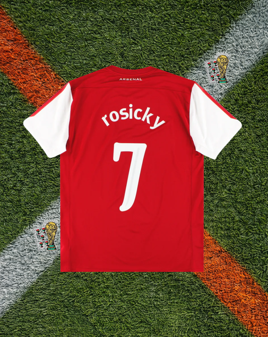 Arsenal FC 2011–12 125th Anniversary Home Rosický #7 – Nike Red Fly Emirates Classic Football Shirt