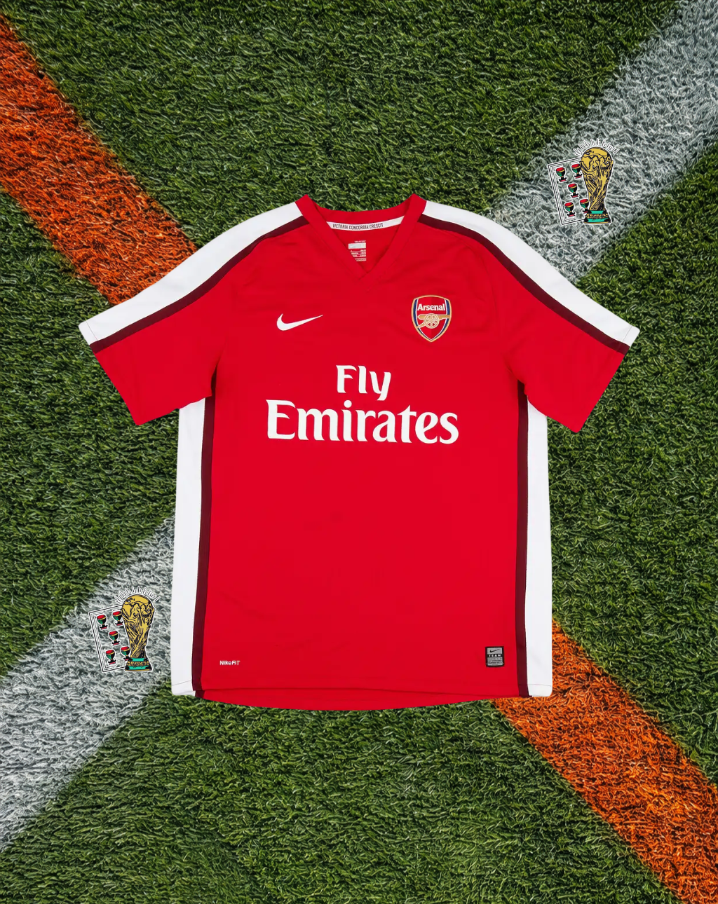 Arsenal 2008–10 Home Fabregas #4 – Nike Red Classic Football Shirt Fly Emirates Vintage
