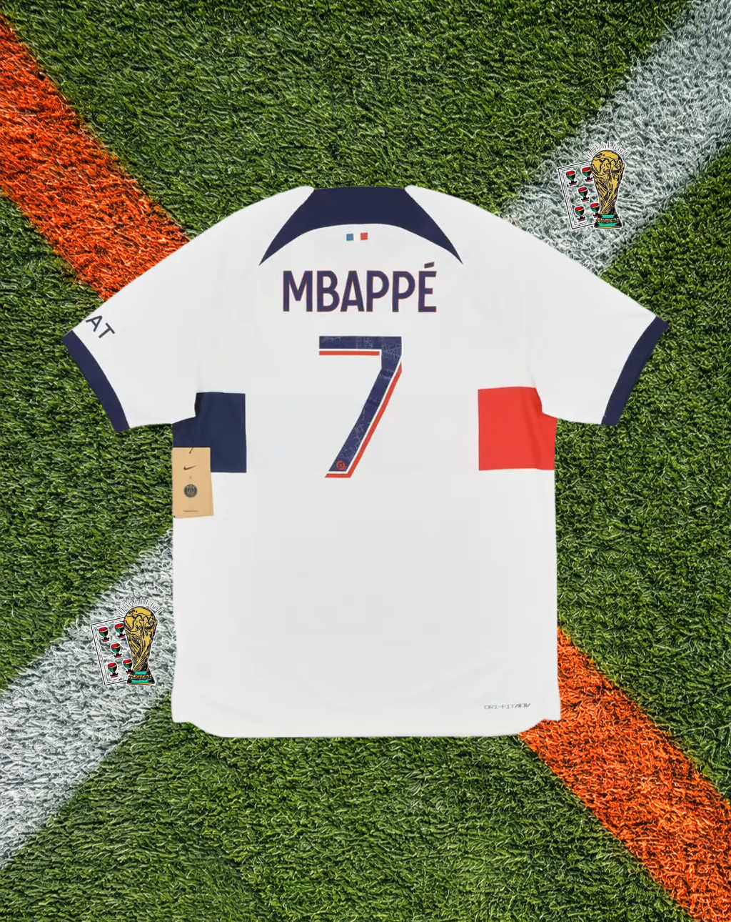 Paris Saint-Germain 2023-24 Away – Mbappé #7 – Nike PSG White Jersey