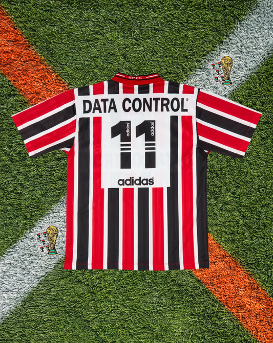 São Paulo FC 1996 Away Jersey – Adidas "Data Control" Denílson #11 Edition