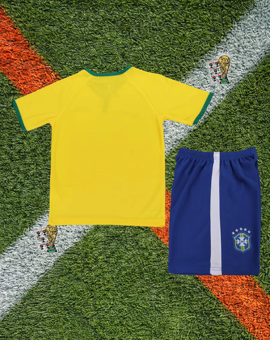 Brazil 2014 Home Neymar Jr #10 World Cup Retro Jersey – Iconic Nike Canarinho Yellow Shirt - KIDS VERSION