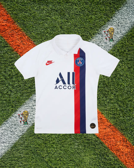 Paris Saint-Germain 2019-20 Third jersey – Mbappé #7 – Nike White ALL Jersey
