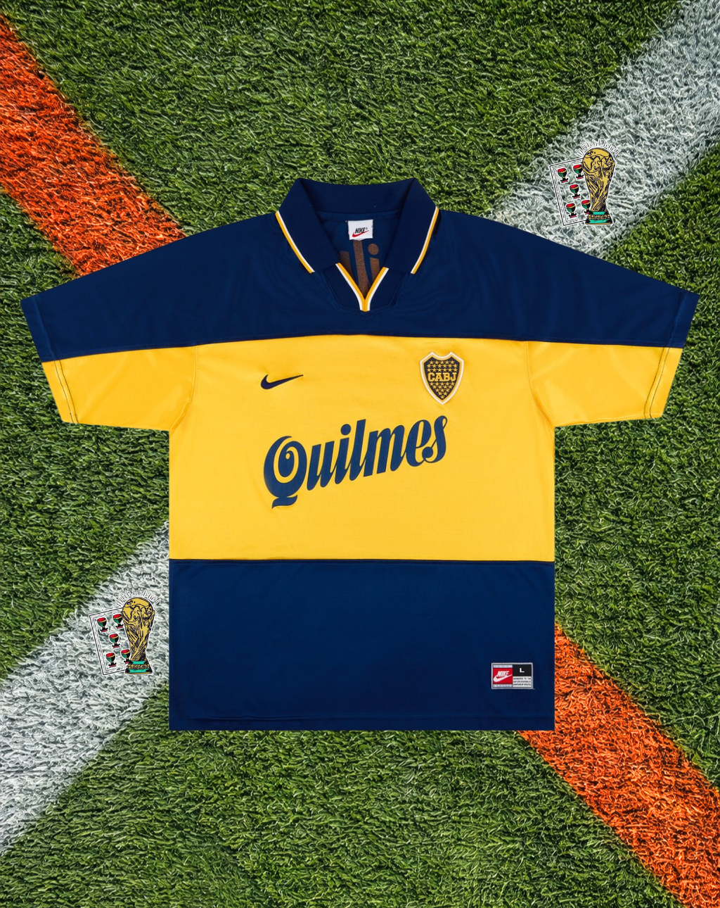 Boca Juniors 1998–1999 Home Jersey – Classic Mercosur Edition-  Quilmes Sponsor Edition