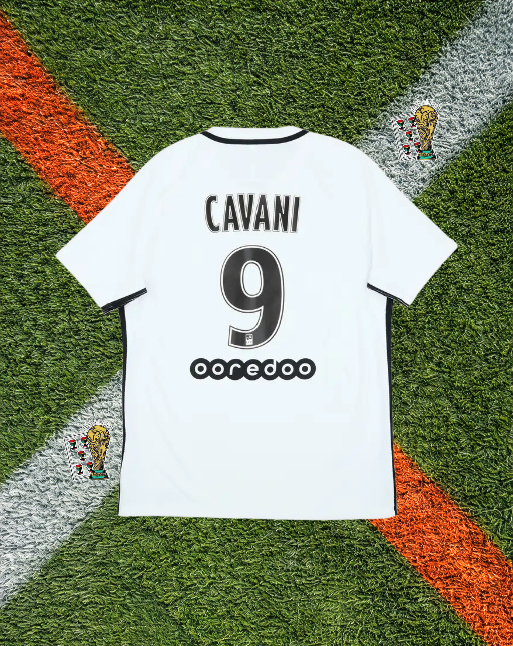 Paris Saint-Germain 2016-17 Third Jersey – Cavani #9 – Nike White Fly Emirates Jersey