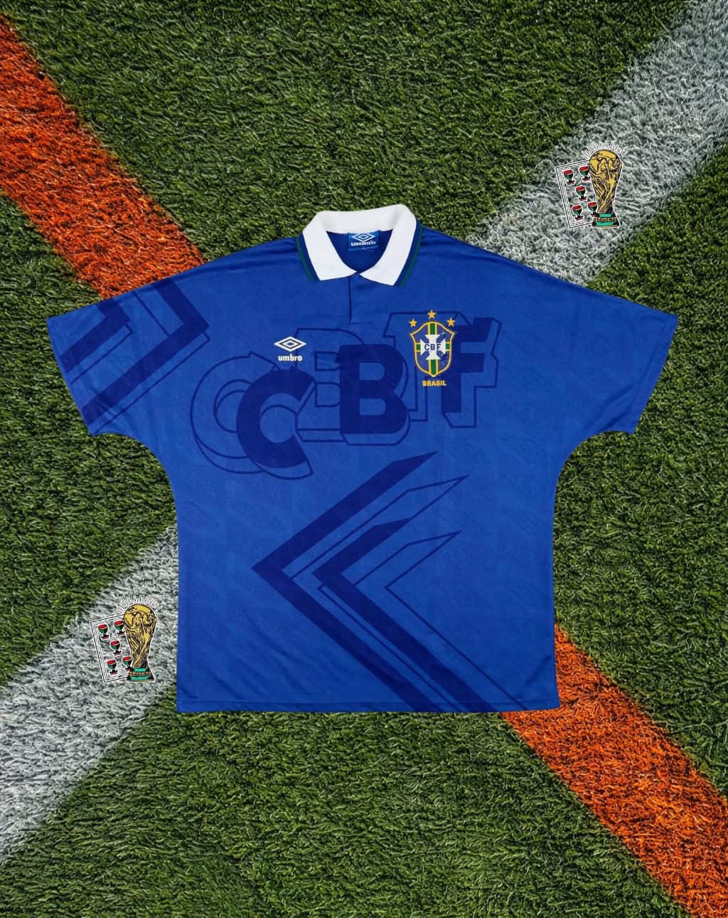 Brazil 1991–93 Away – Careca #9 Umbro Blue Retro Classic