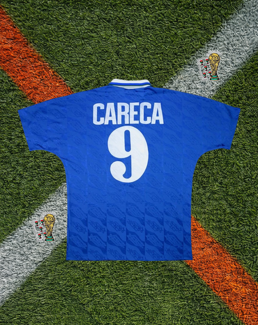 Brazil 1991–93 Away – Careca #9 Umbro Blue Retro Classic