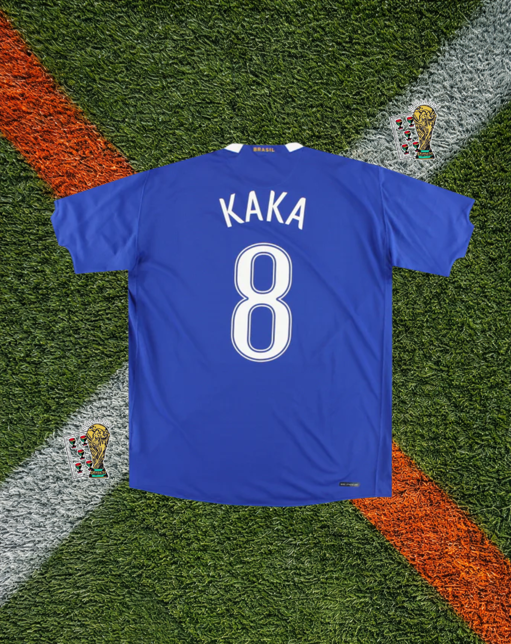 Brazil 2006–07 Away – Kaka #8 Nike Blue Iconic Era Jersey