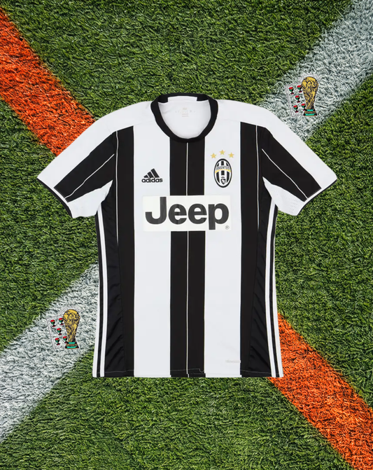 Juventus 2016–17 Home Jersey – Chiellini #3- Adidas Black & White Classic