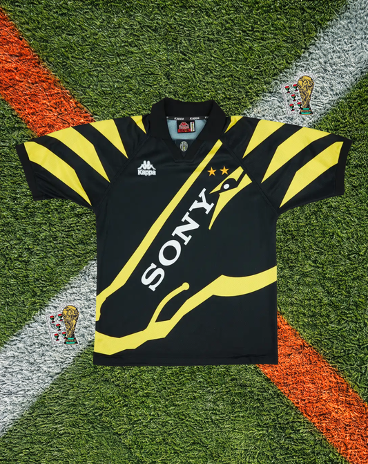 Juventus 1996–97 Third Jersey – Zidane #21- Black and yellow Sony Lightning Design