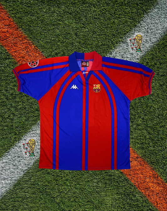 Barcelona 1997–98 Home Ciric #16 – Kappa Blaugrana Arch-Stripe Classic