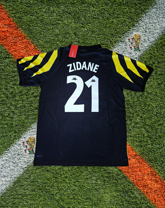 Juventus 1996–97 Third Jersey – Zidane #21- Black and yellow Sony Lightning Design