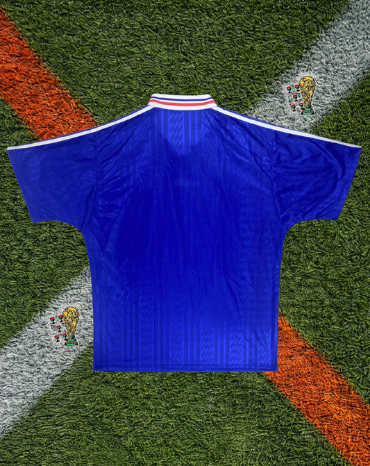 France 1994–1996 Home Jersey – Diamond Side Panel Edition | Adidas Blue