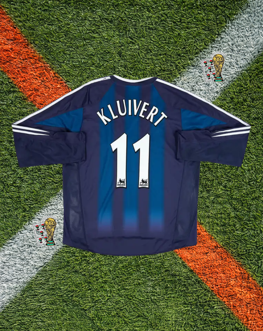 Newcastle United 2004-2005 Away Jersey – Kluivert #11 northern rock sponsor Long Sleeve Edition