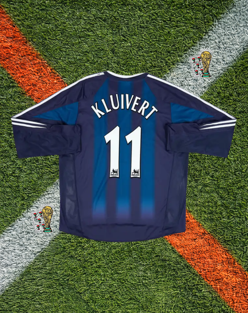 Newcastle United 2004-2005 Away Jersey – Kluivert #11 northern rock sponsor Long Sleeve Edition