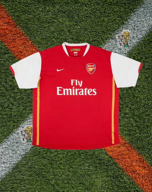 Arsenal FC 2006–08 Home Henry #14 – Nike Red & Gold Stripe Fly Emirates Classic Football Shirt