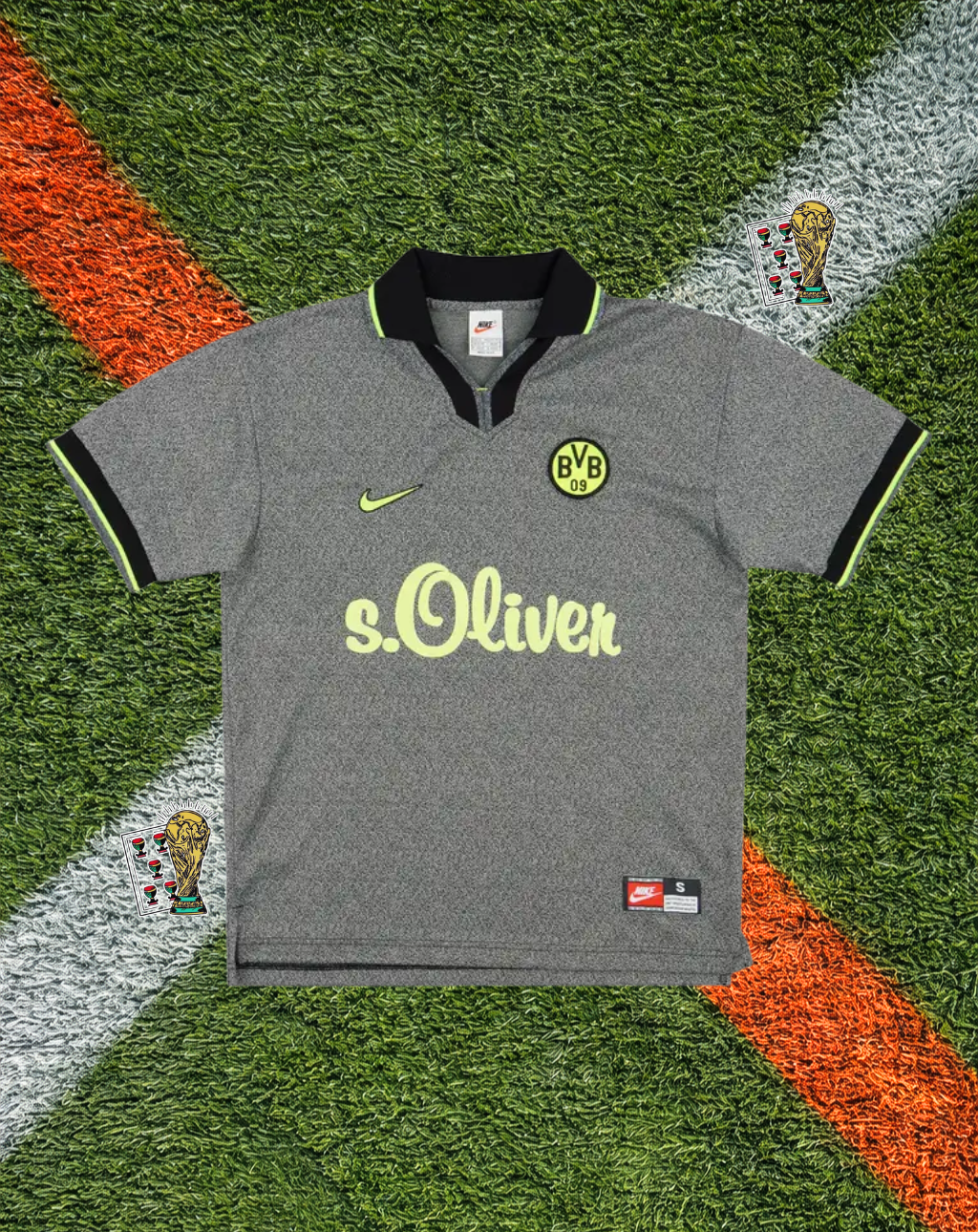 Borussia Dortmund 1997-1998 Away Jersey-Möller #10  – "Grey & Neon" Edition