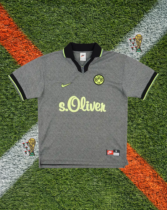 Borussia Dortmund 1997-1998 Away Jersey-Möller #10  – "Grey & Neon" Edition