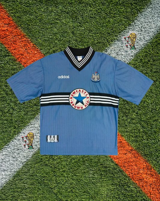 Newcastle United 1996-1997 Away Jersey – ASPRILLA #11- "Denim Kit & Converse Sponsor
