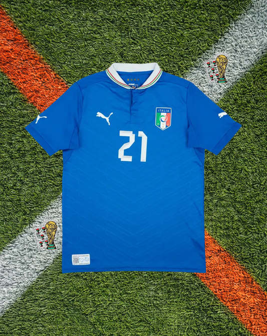 Italy 2012 Home Jersey – Andrea Pirlo #21 – UEFA EURO Tournament Edition