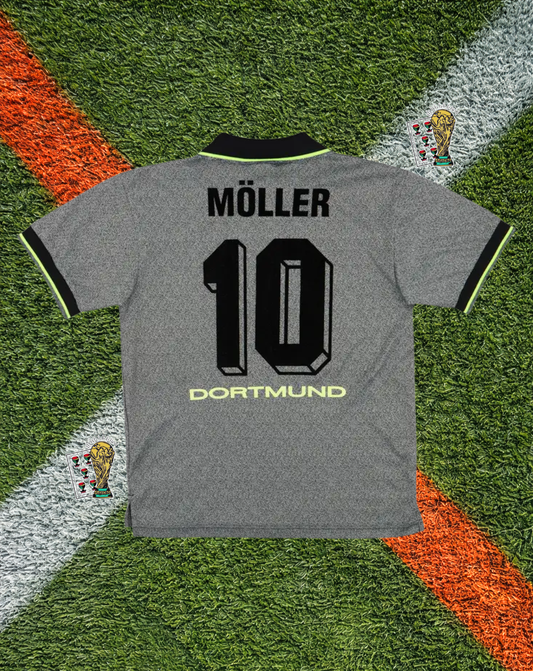 Borussia Dortmund 1997-1998 Away Jersey-Möller #10  – "Grey & Neon" Edition