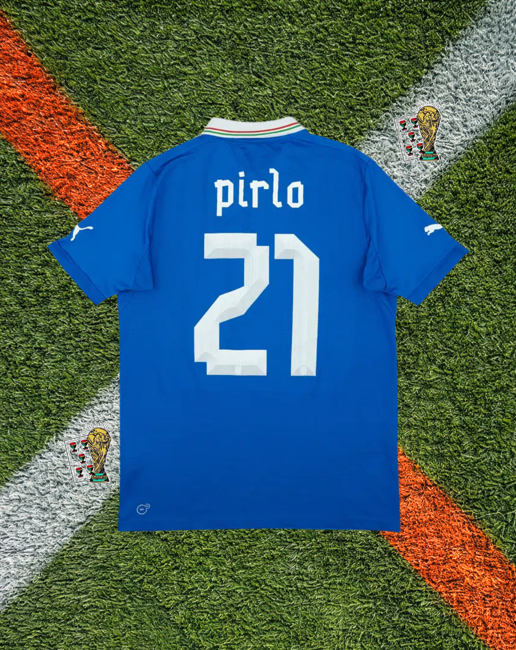 Italy 2012 Home Jersey – Andrea Pirlo #21 – UEFA EURO Tournament Edition