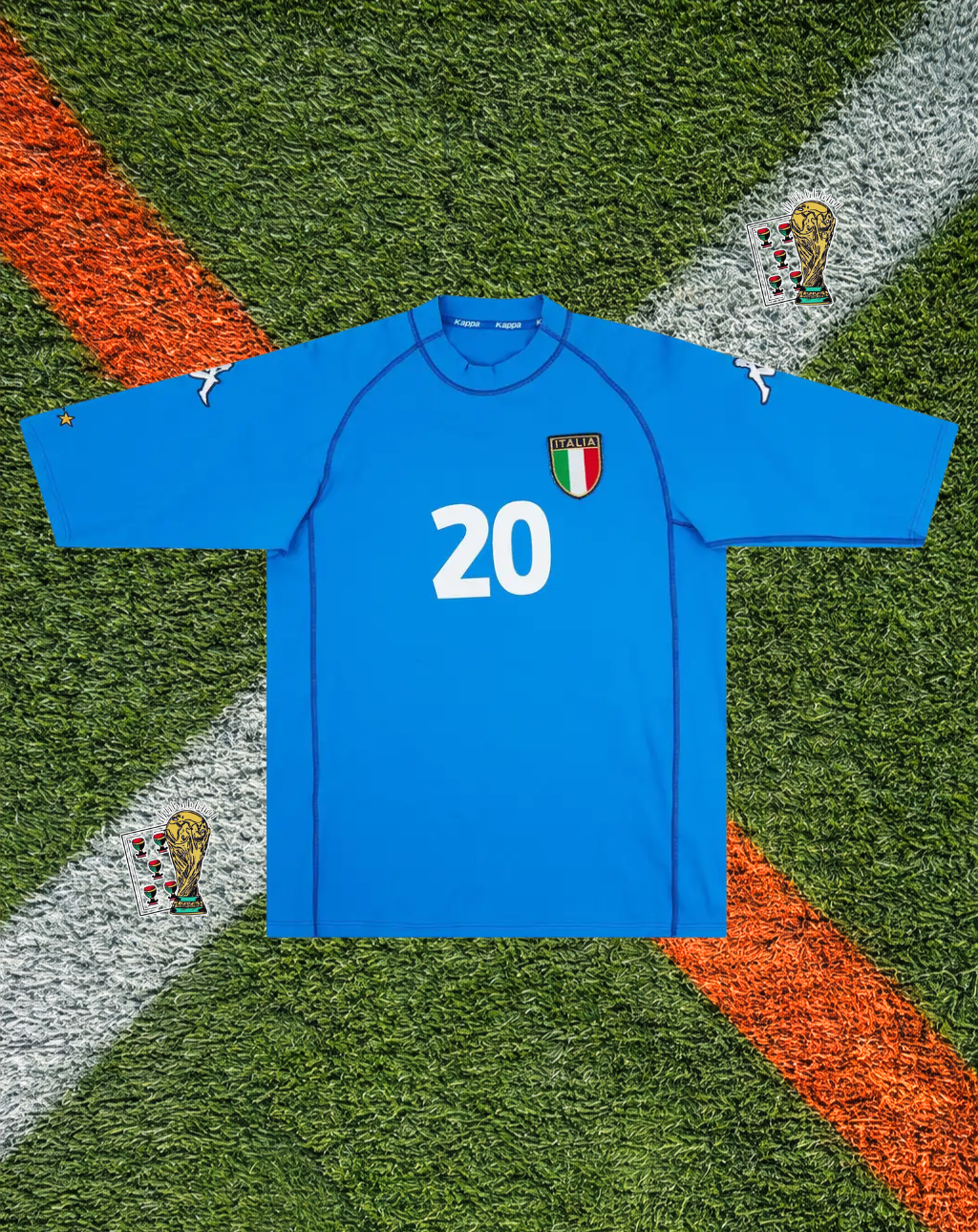 Italy 2000–2001 Home Jersey – Francesco Totti #20 – Classic Azzurri Kappa Edition