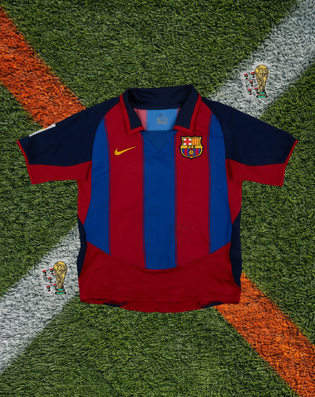 Barcelona 2003–04 Home Ronaldinho #10 – Nike Blaugrana Striped Classic Football Shirt