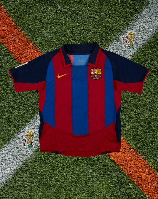 Barcelona 2003–04 Home Ronaldinho #10 – Nike Blaugrana Striped Classic Football Shirt