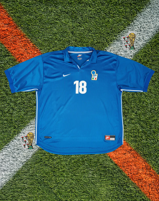 Italy 1997–1998 Home Jersey – R. Baggio #18 – France 98 Era Azzurri Classic