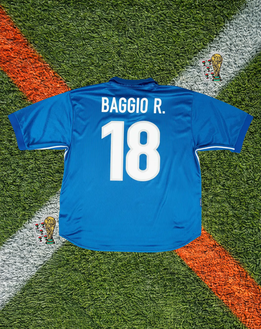 Italy 1997–1998 Home Jersey – R. Baggio #18 – France 98 Era Azzurri Classic