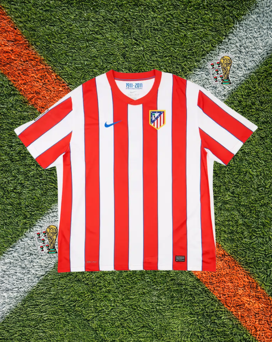Atlético Madrid 2011-2012 Home Jersey – FALCAO #9- "100 Years of Stripes" Edition