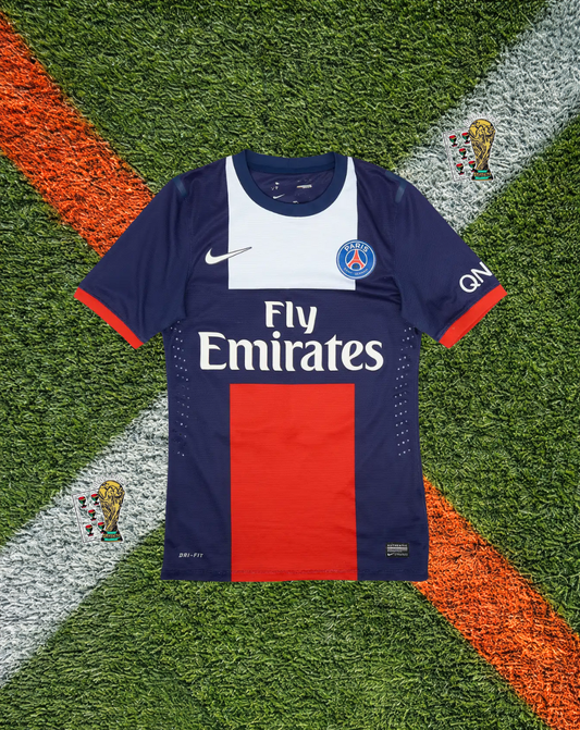 Paris Saint-Germain 2013-14 Home Classic Football Shirt – Beckham #32 – Navy & Red Central Stripe Nike Jersey
