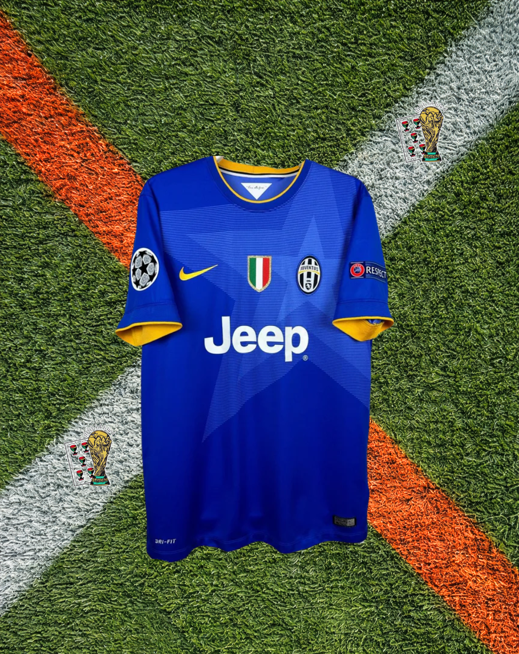 Juventus 2014–15 Away Pirlo #21 – Iconic Blue Nike Jeep-Sponsored Champions League Jersey