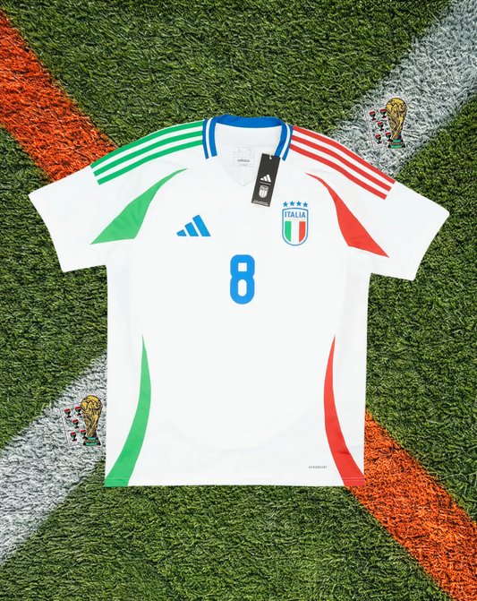 Italy 2024 Away Jersey – Jorginho #8 – Modern Tricolore Edition