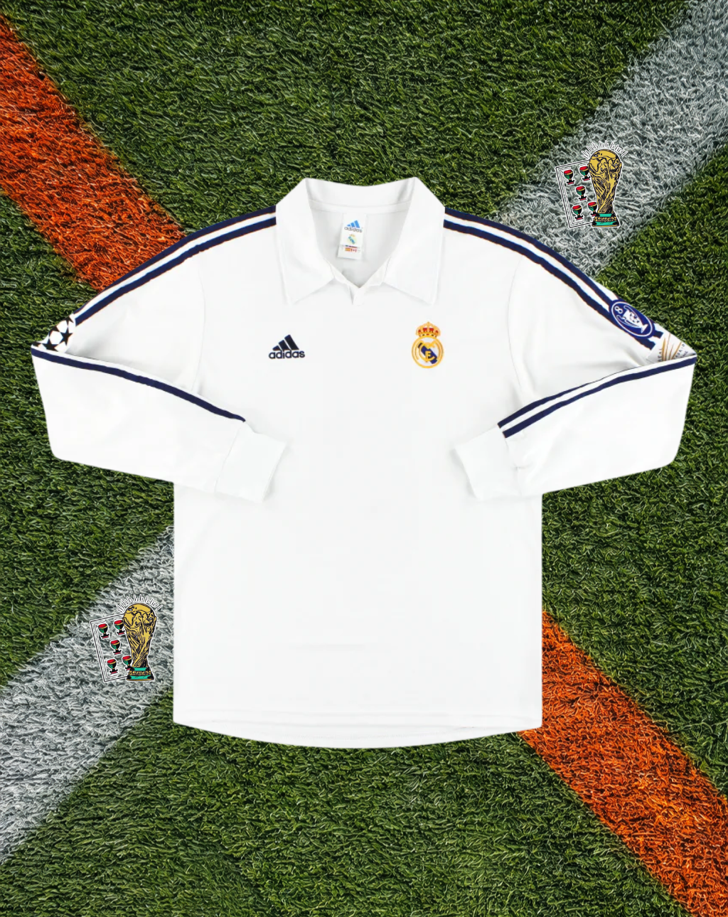 Real Madrid 2001–02 Home Long Sleeve Zidane #5 – Adidas Champions League Edition Teka Shirt