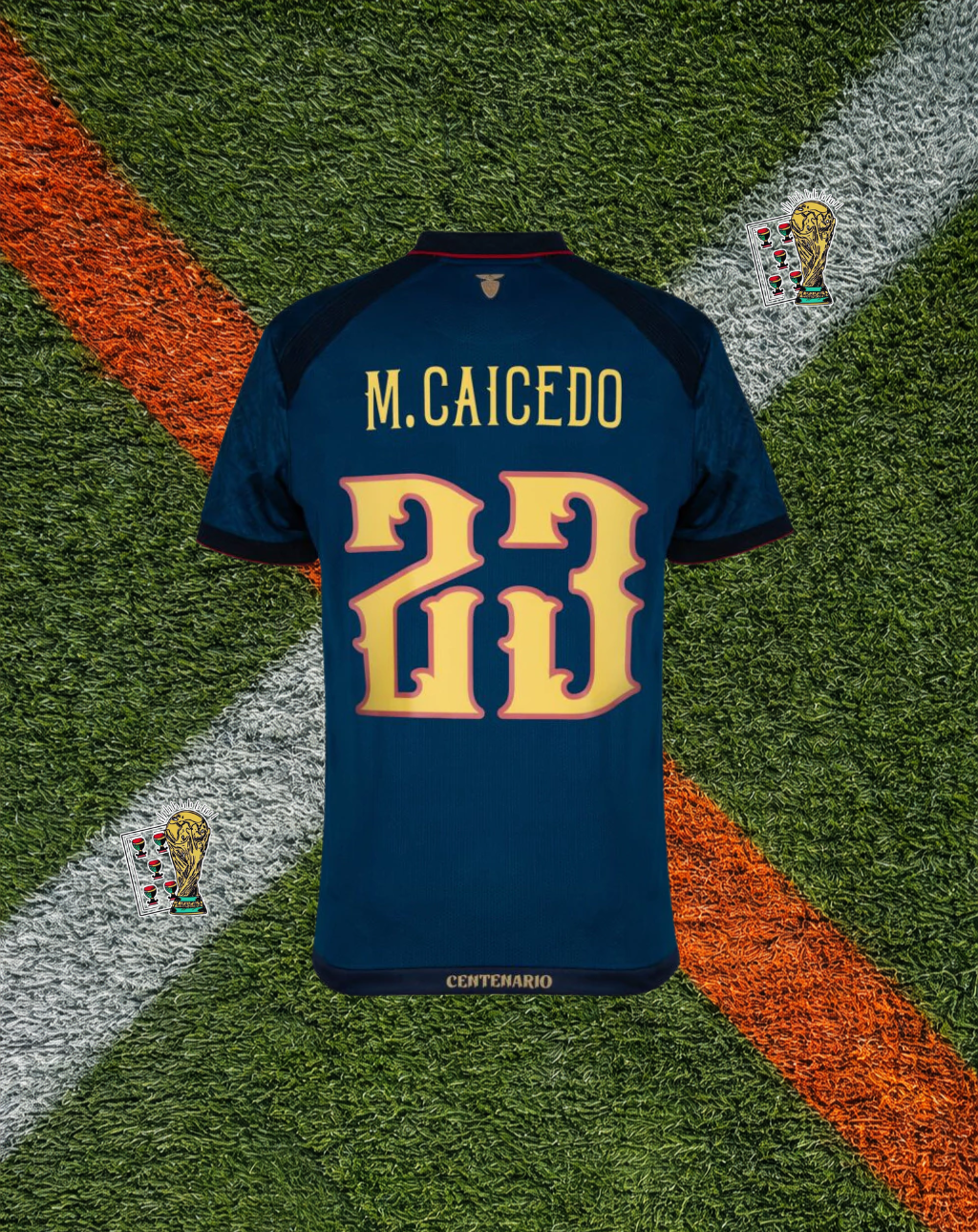 Ecuador 2025 Centenary Home Jersey – M. Caicedo #25 – FEF 100th Anniversary Edition