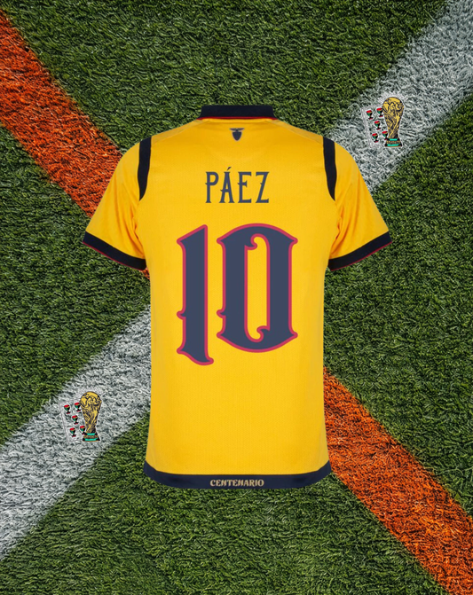 Ecuador 2025 Centenary AWAY Jersey – PAEZ #10 – FEF 100th Anniversary Edition