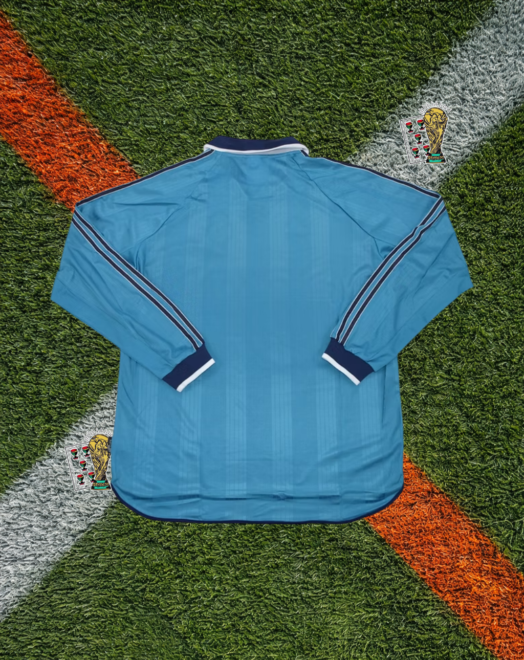 Real Madrid 1999–2000 Third Long Sleeve Adidas Teka Blue Shirt